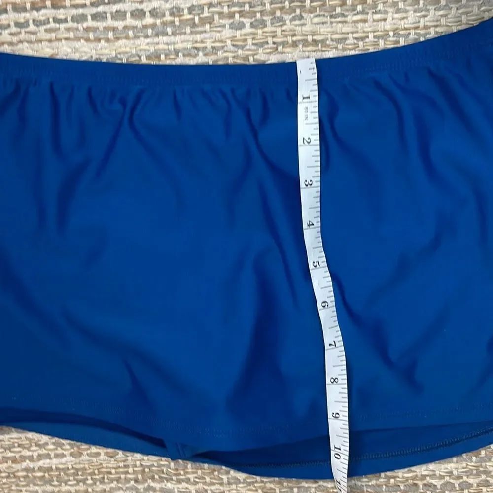 Ellen Tracy Blue Patterned Tankini Size 8 - Picture 13 of 14